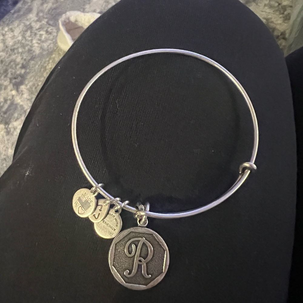 Alex and Ani silver Initial bracelet